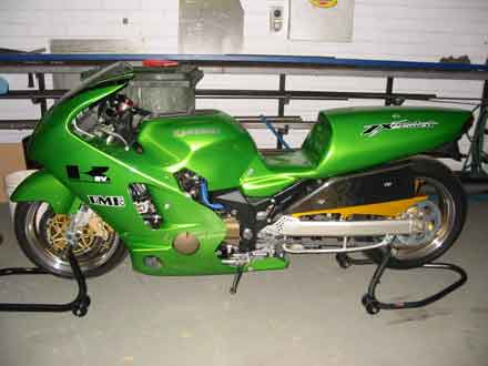 ZAP Racing Drag Bike In Workshop